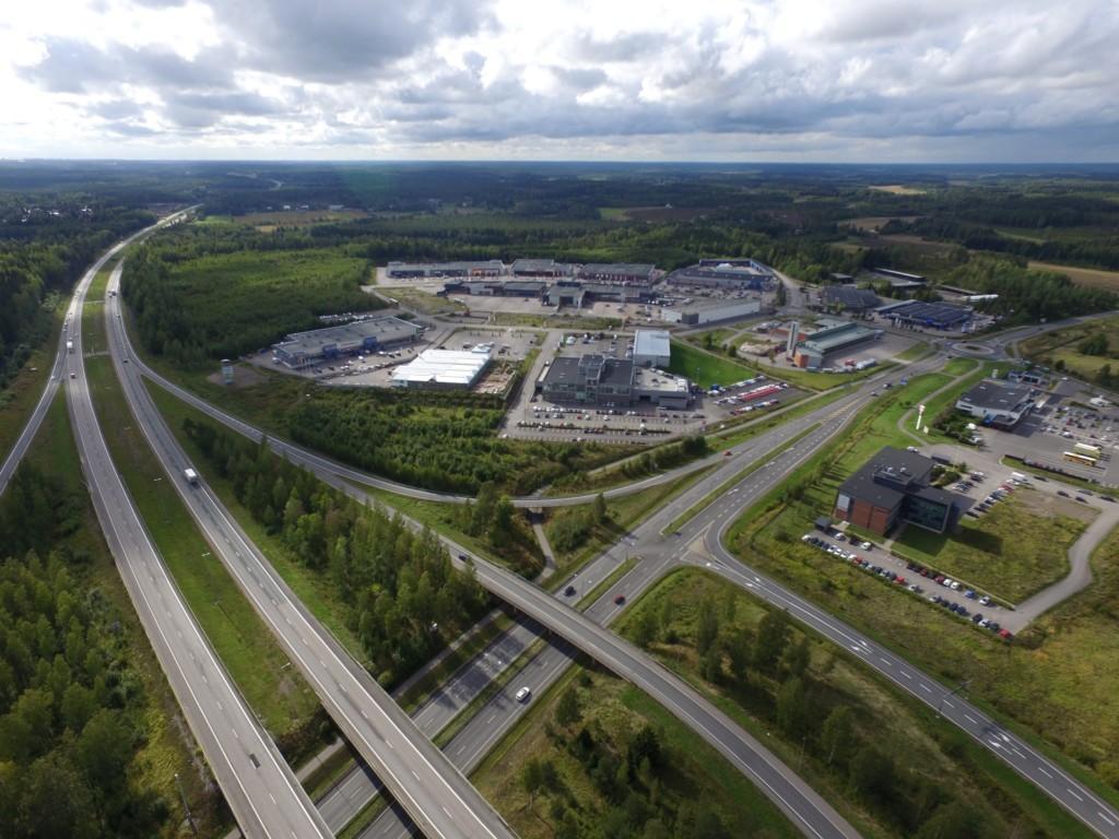 Kungsportens företagsområde och omgivande landskap.