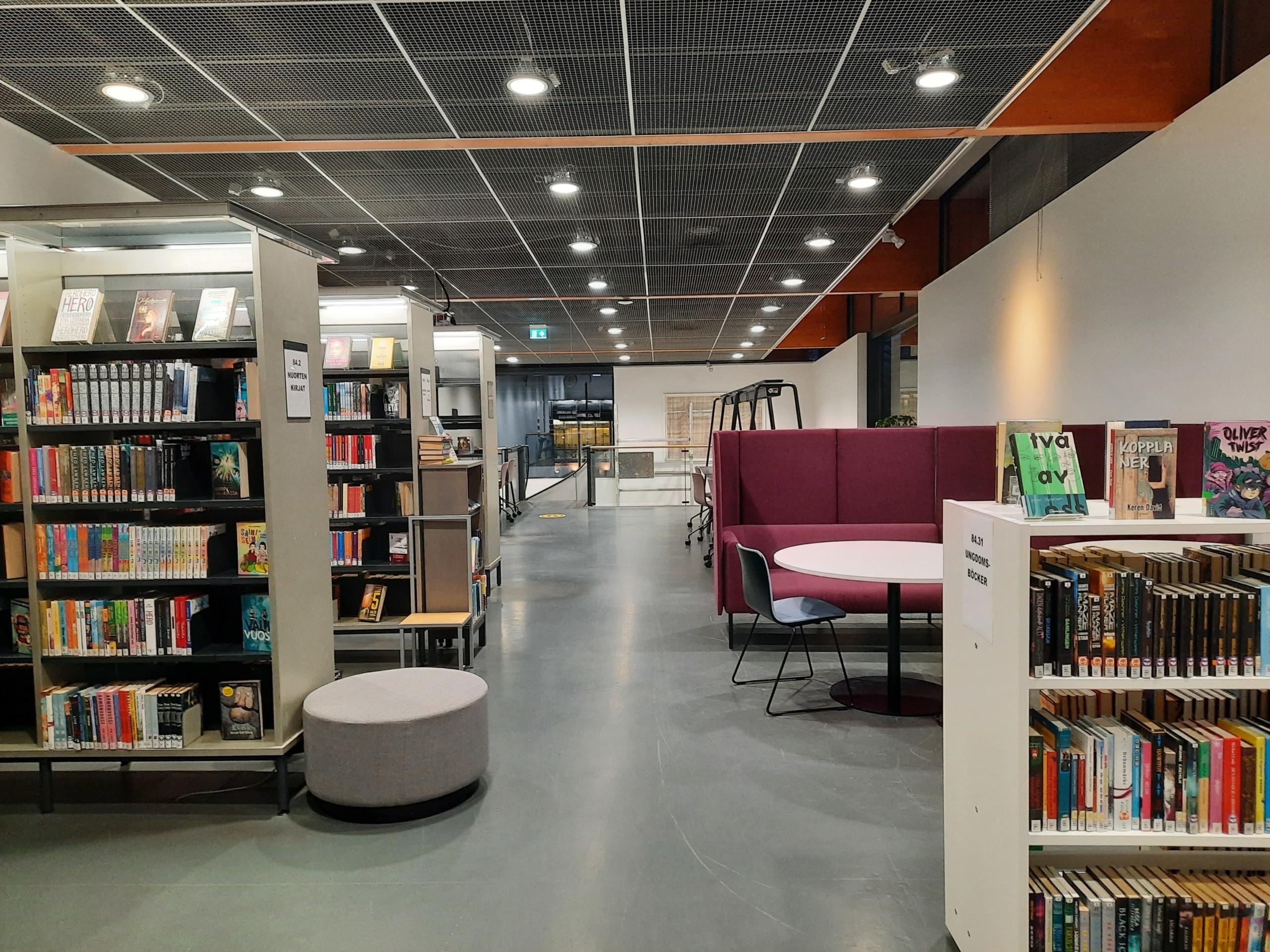 De ungas bibliotek i huvudbiblioteket.