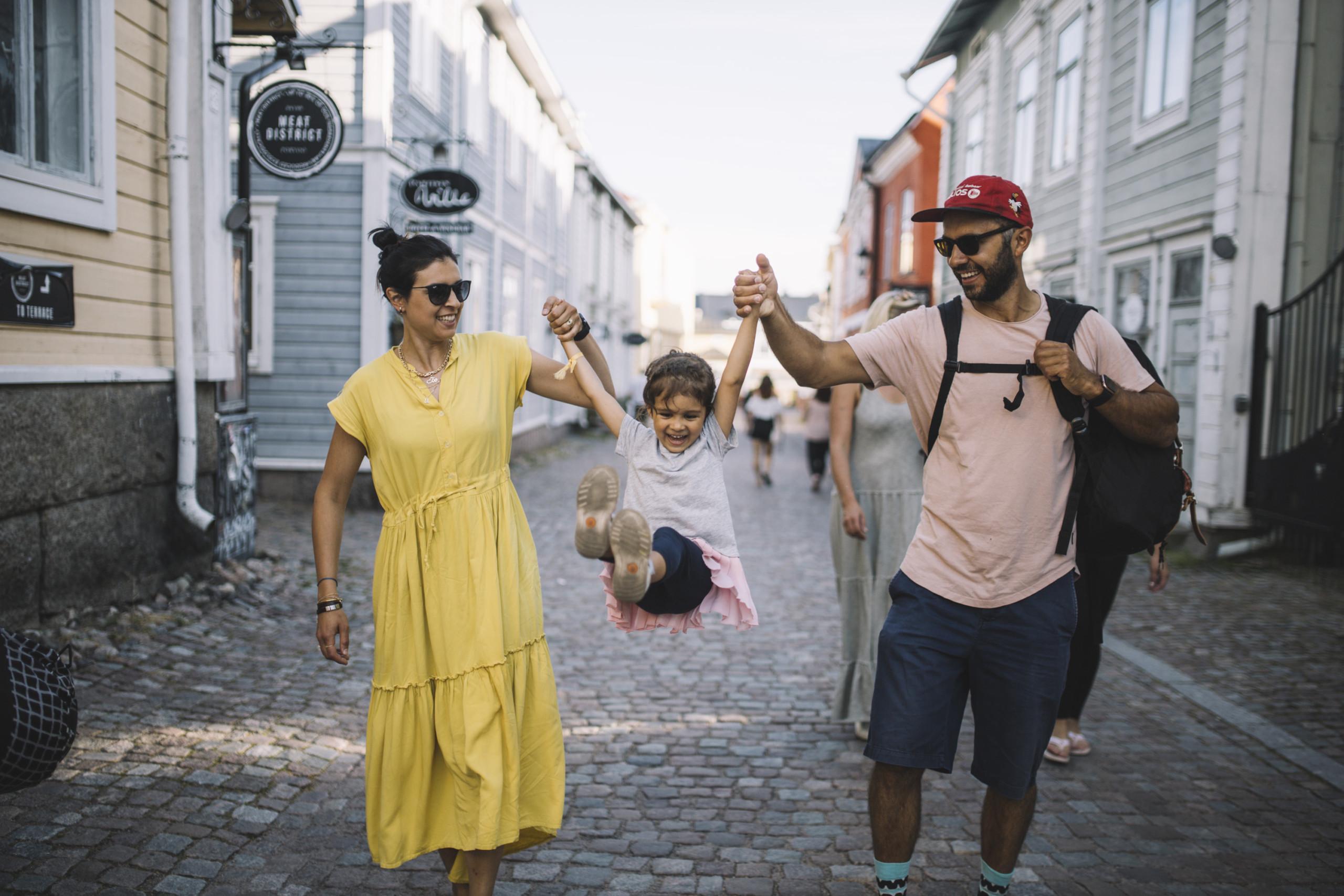 Family in Old Porvoo.