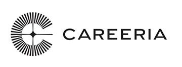Careeria logo valkoisella pohjalla.
