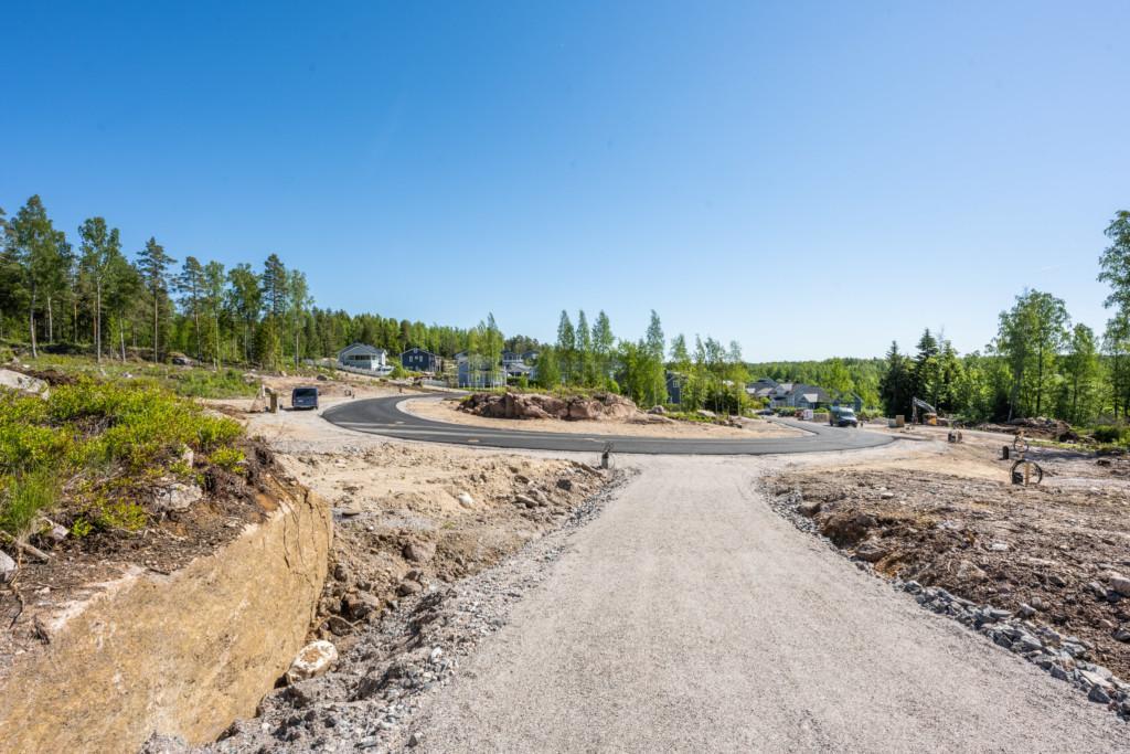 Ilmakuva rakenteilla olevasta Haikkoonlammen pientaloalueesta.