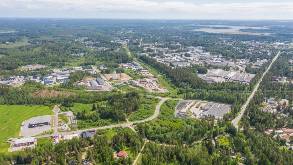 Företagsområdet Stadshagen, flygfoto.