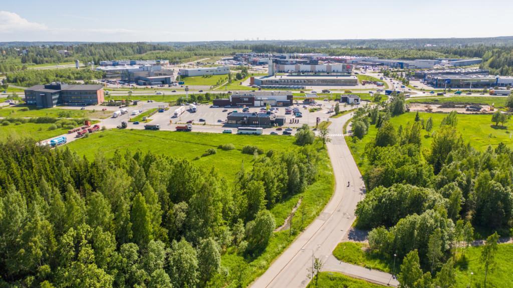 Företagsområdet Kungsporten, flygfoto.