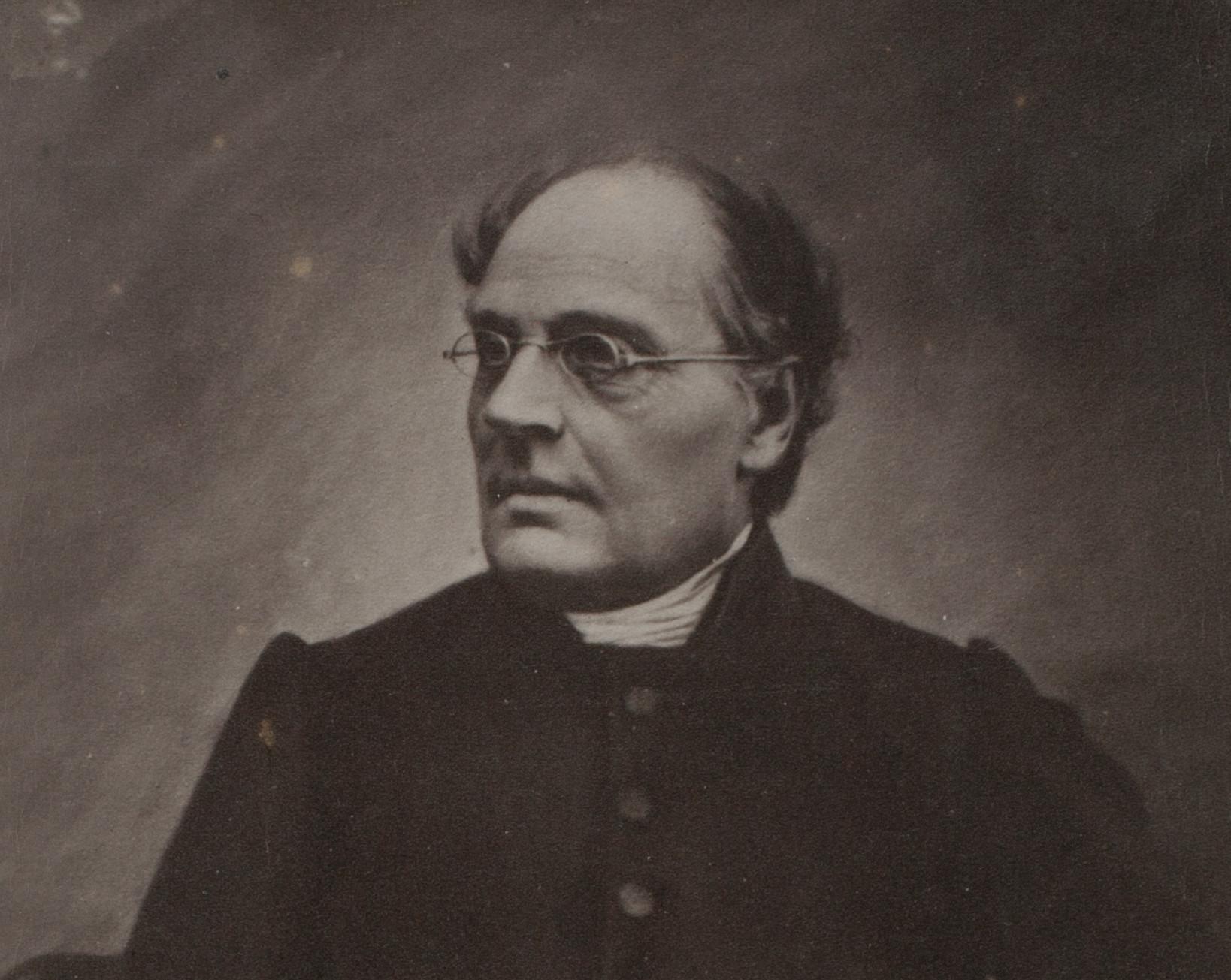 Black and white picture of Finnish national poet J.L. Runeberg.