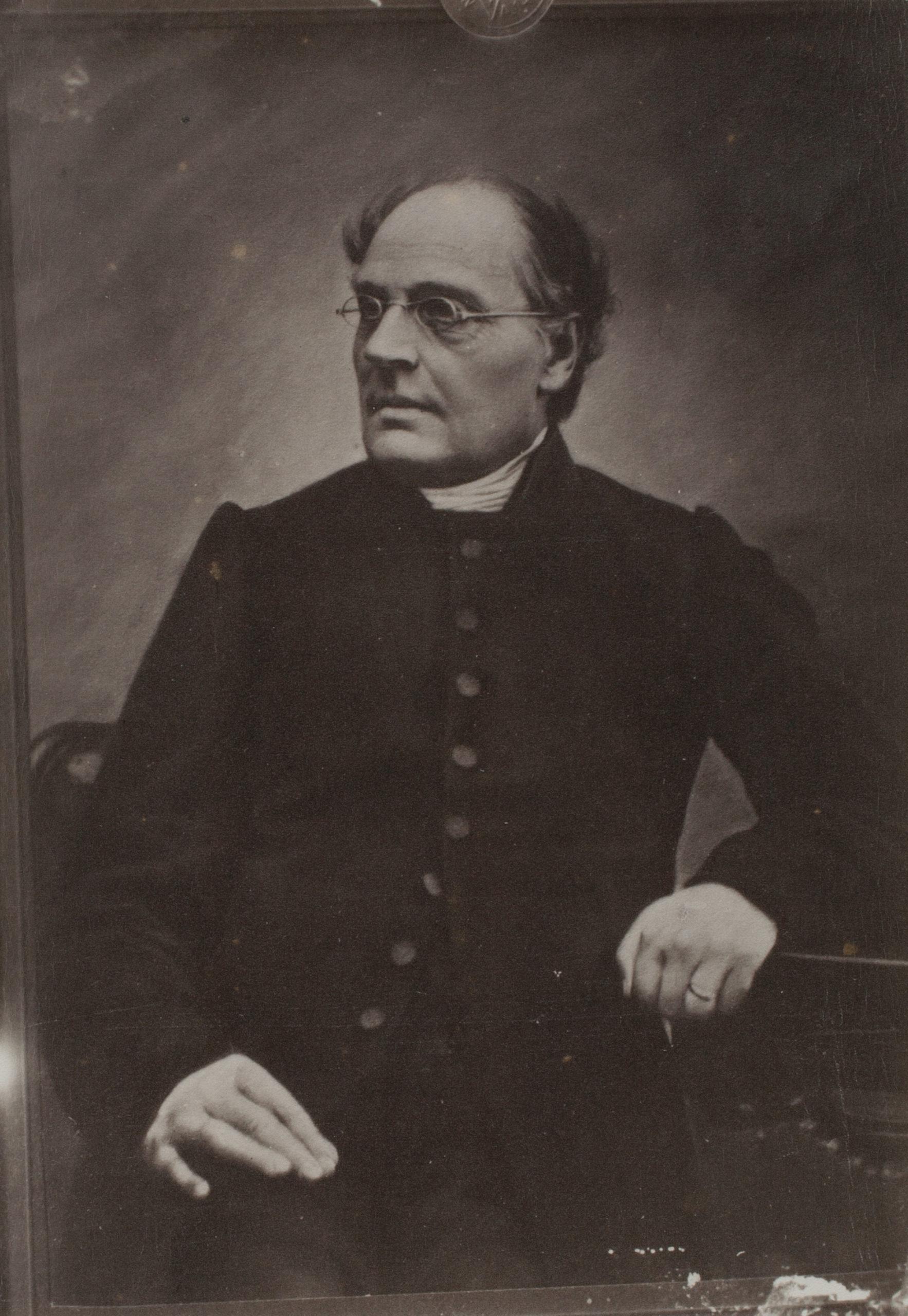 Black and white picture of Finnish national poet J.L. Runeberg.
