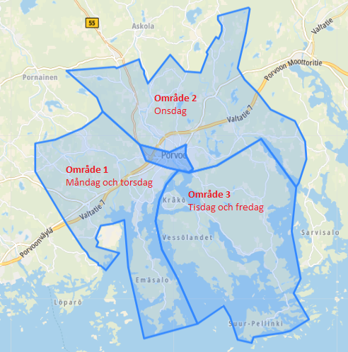 Byaskjussens områden på vardagar kl. 8-16.
