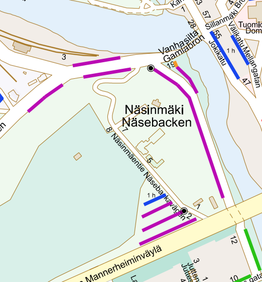 Parkeringszon 2 på kartan.