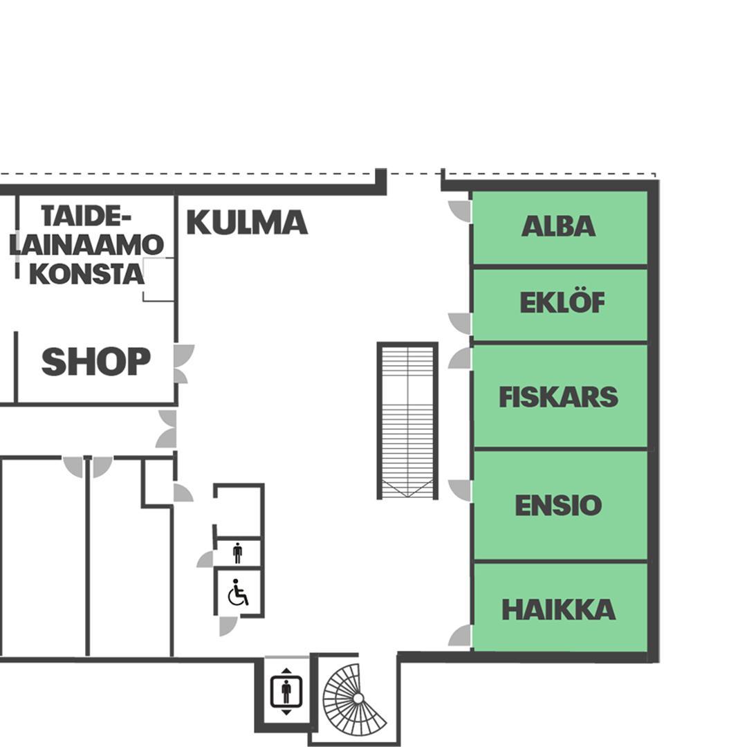 Kokoushuoneiden pohjakartta