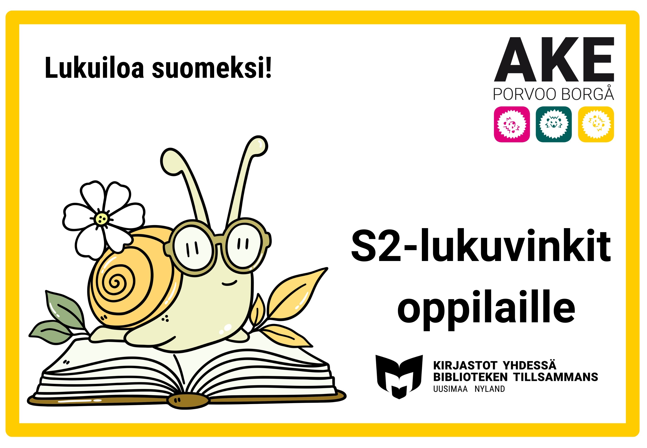 Etana kirjan päällä ja teksti S2-lukuvit oppilaille, lukuiloa suomeksi.