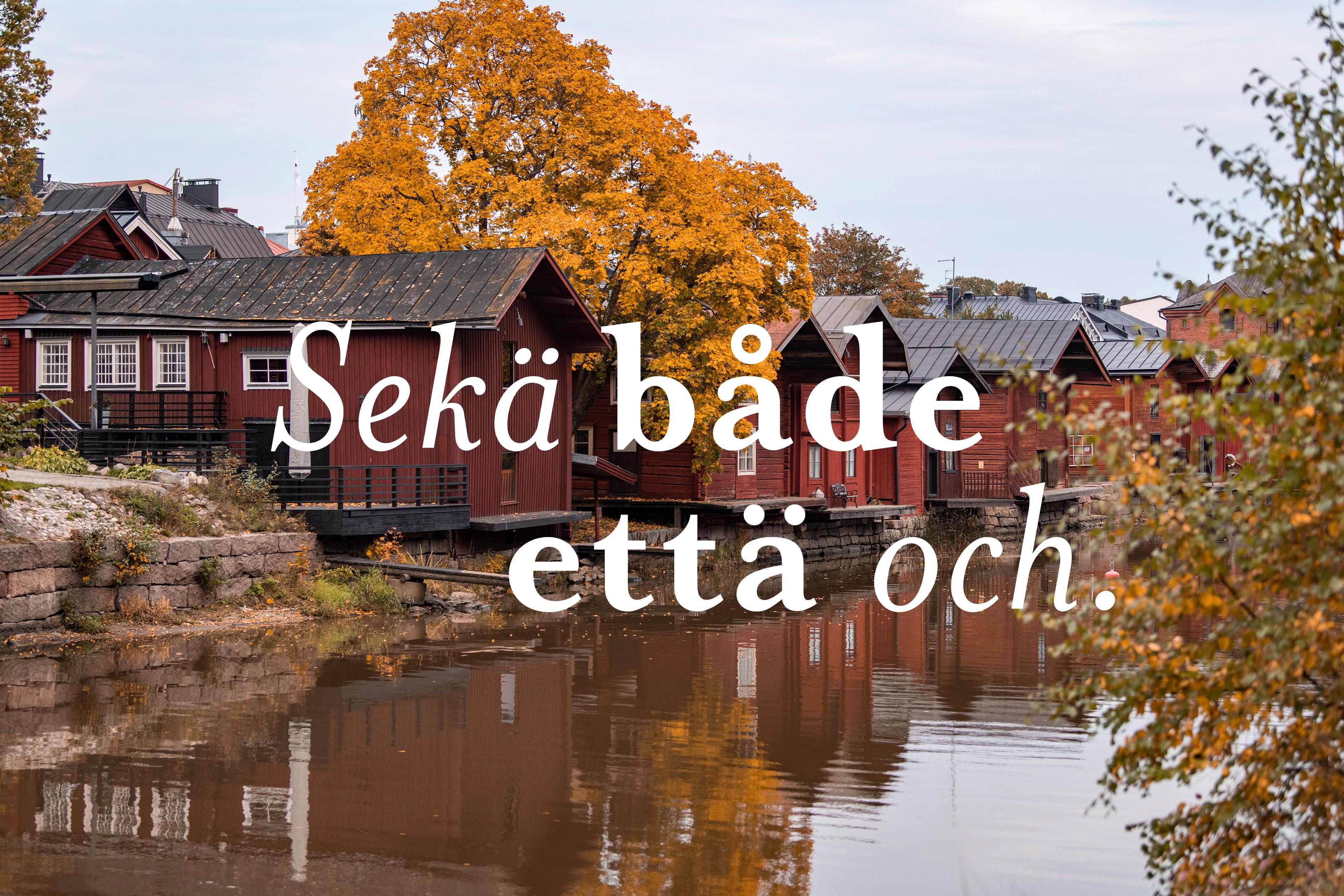 Porvoon aitat tetkstillä sekä både että och.