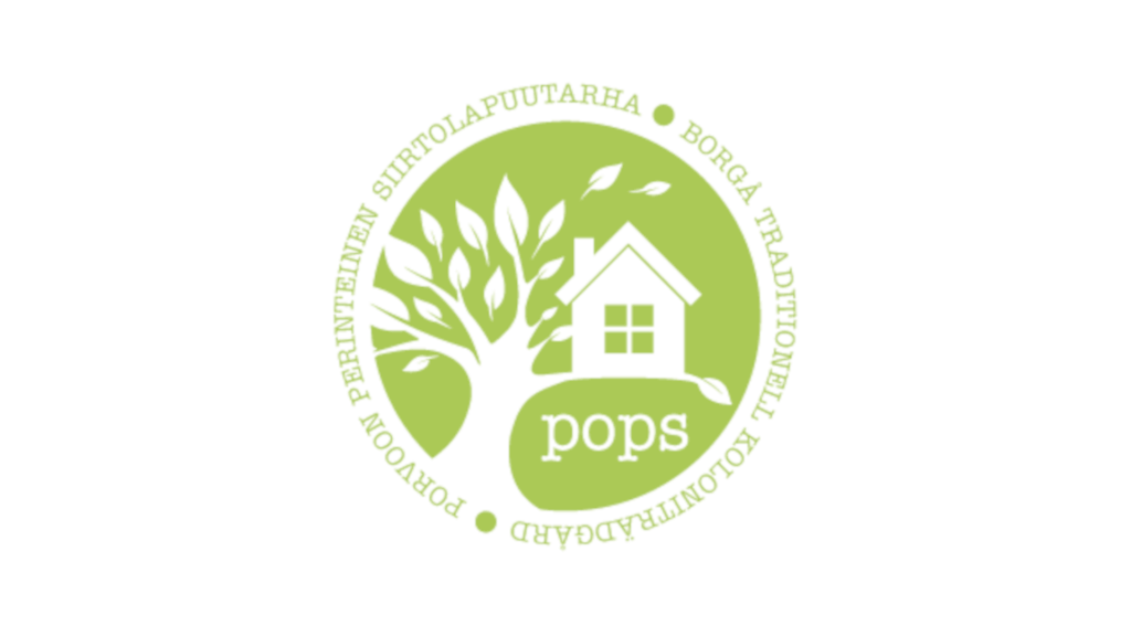 Porvoon perinteisen siirtolapuutarhayhdistyksen logo.