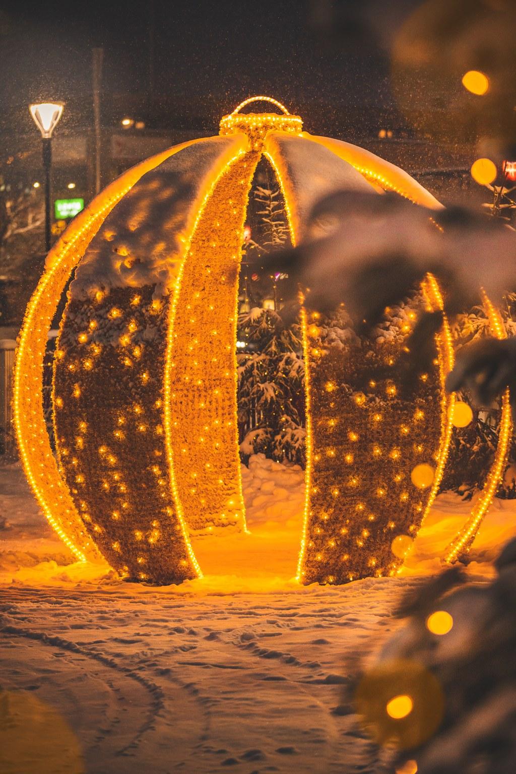 Julboll på Jultorget i Borgå