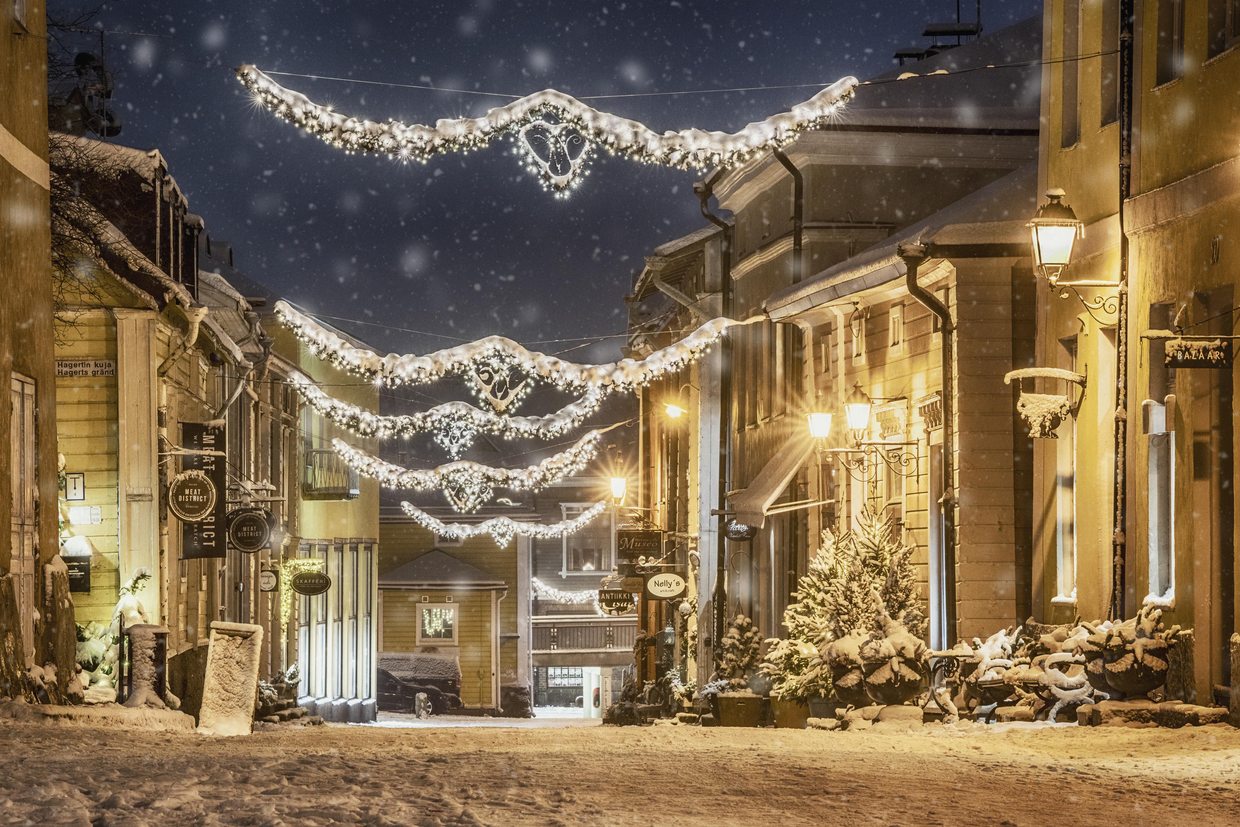 Old Porvoo in Christmas time