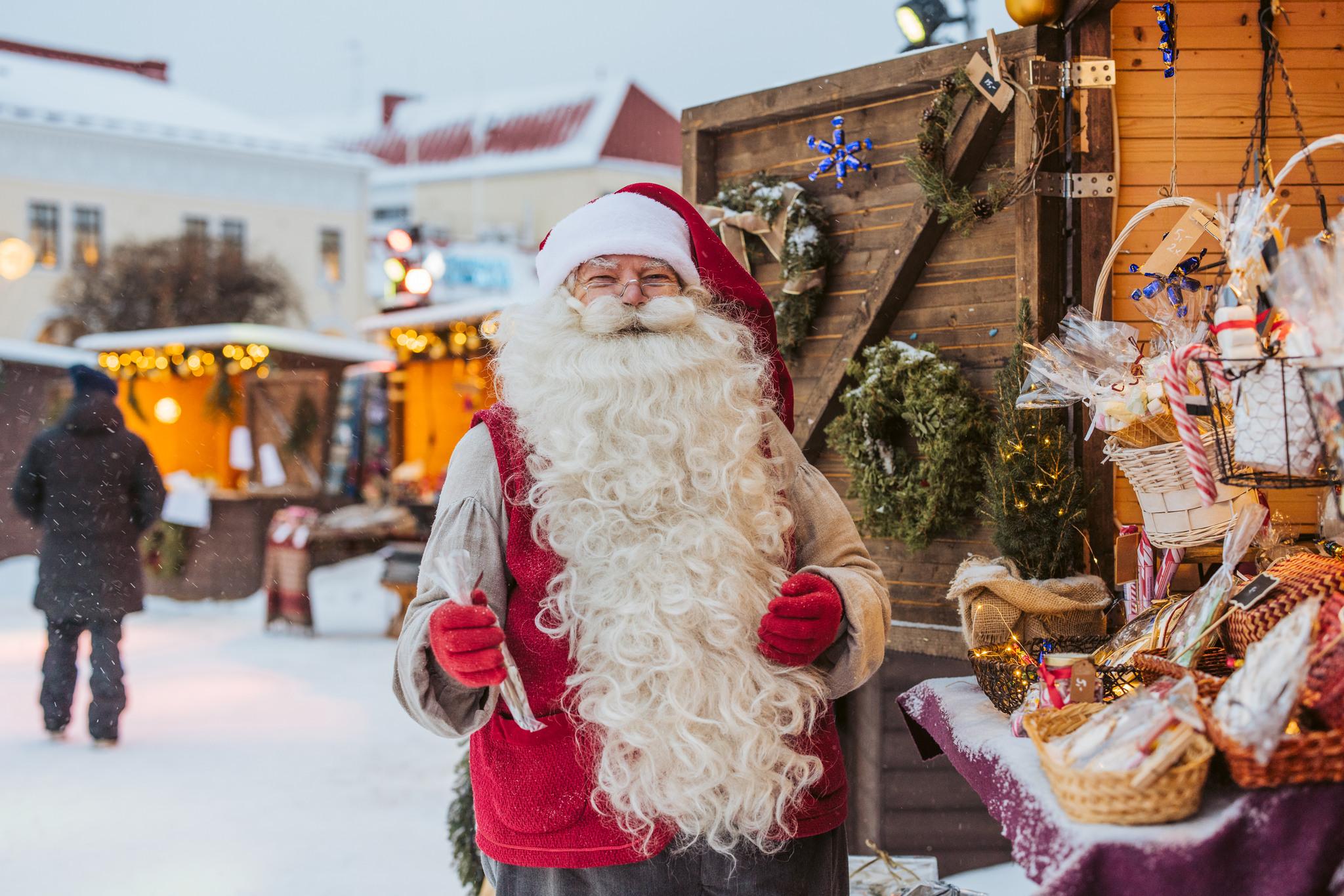 Santa at Porvoo Christmas market