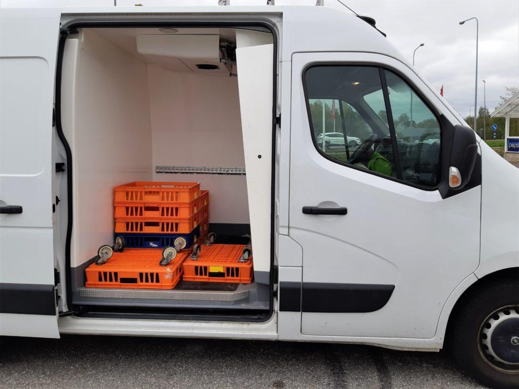 Transport av livsmedel.