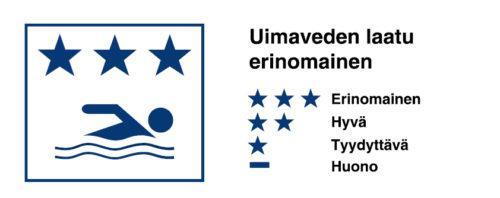 Symboli, uimaveden laatuluokitus erinomainen